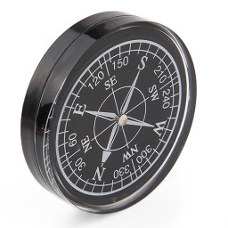 Portable 4cm Diameter Compass Mini Compass for Outdoor Activities Black Color